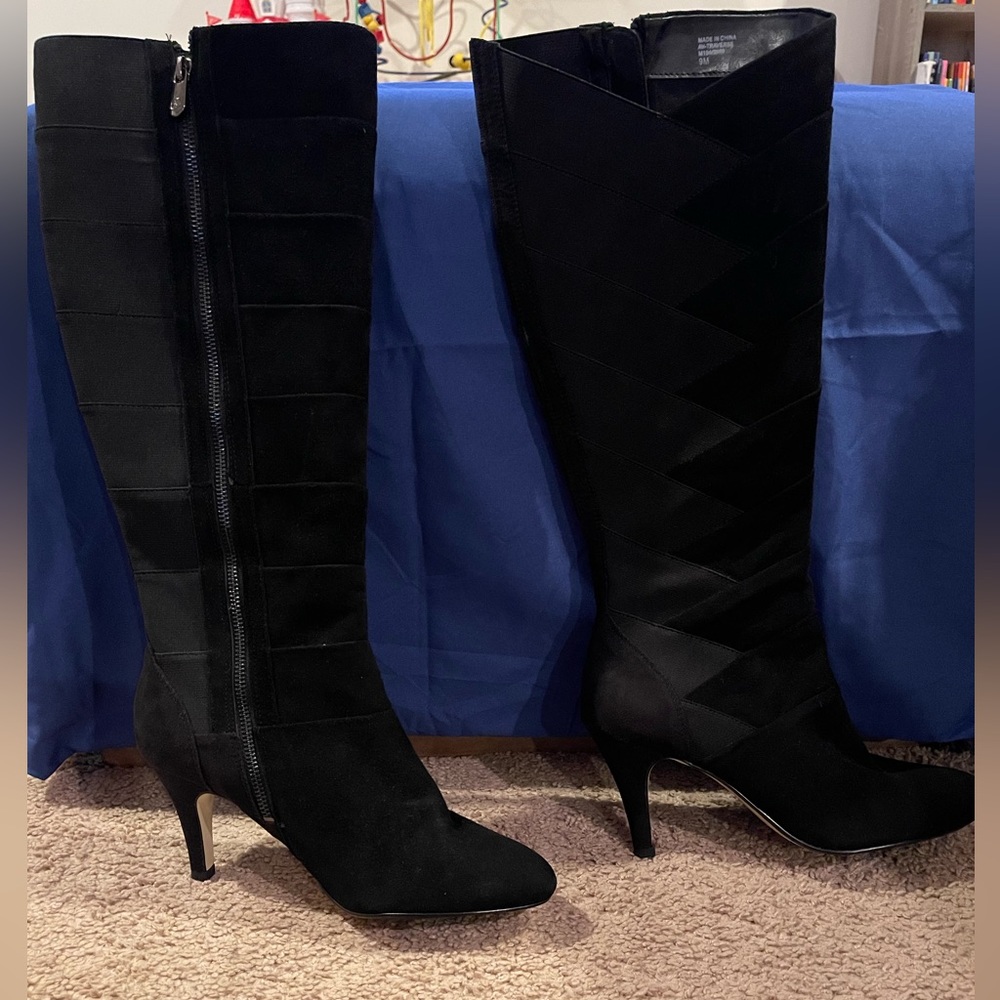 Knee High Black Boots, size 9.